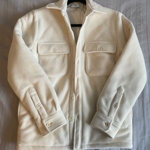 aritzia TNA polar fleece shirt jacket